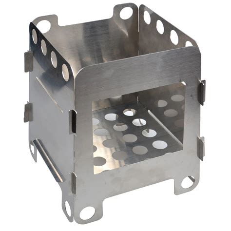 fold-up stainless steel outdoor fire box|folding campfire stove.